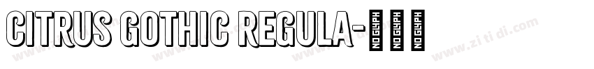 Citrus Gothic Regula字体转换